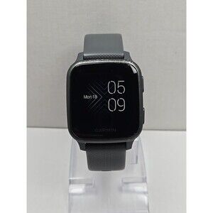 Garmin Venu SQ GPS Smartwatch 37mm Shadow Gray Silicone Band Pulse Ox 5 ATM Swim